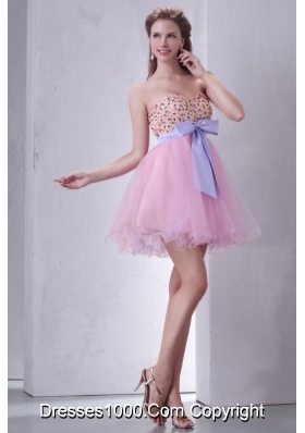 2014 Best Seller Beaded Sweetheart Short-Mini Tulle Prom Dress