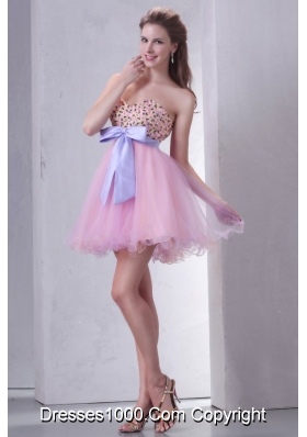 2014 Best Seller Beaded Sweetheart Short-Mini Tulle Prom Dress