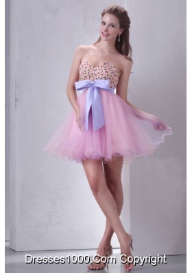 2014 Best Seller Beaded Sweetheart Short-Mini Tulle Prom Dress