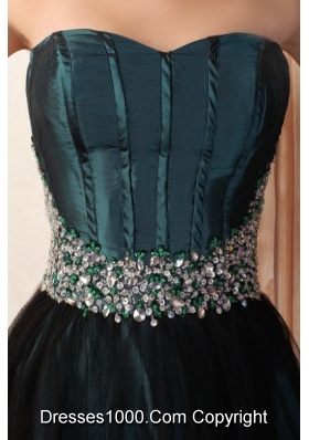 Attractive Summer Mini-length Strapless Prom Dresses with Beading