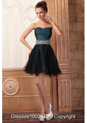 Attractive Summer Mini-length Strapless Prom Dresses with Beading