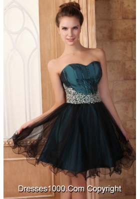 Attractive Summer Mini-length Strapless Prom Dresses with Beading