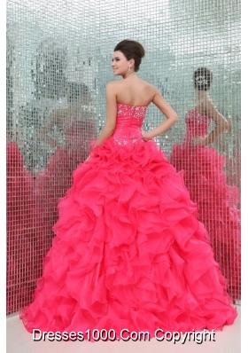 Fancy Diamonds and Ruffles Puffy Organza Sweet Sixteen Dresses