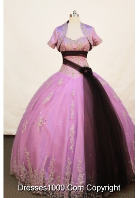 Affordable Ball gown Strapless Floor-length Lavender Quinceanera Dress