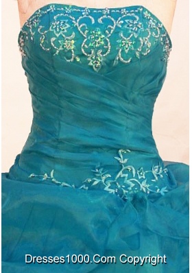 Beautiful Ball Gown Strapless Floor-length Quinceanera Dresses Embroidery