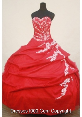 Beautiful Ball Gown SweetheartFloor-length Quinceanera Dresses Appliques