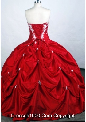 Elegant Ball Gown Strapless Floor-length Taffeta Quinceanera Dresses