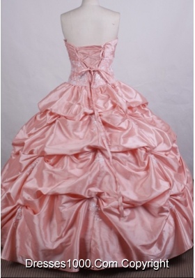 Exquisite Ball Gown Strapless Floor-length Taffeta Quinceanera Dresses