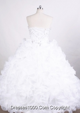 Luxurious Ball Gown Strapless Floor-length Organza Quinceanera Dresses