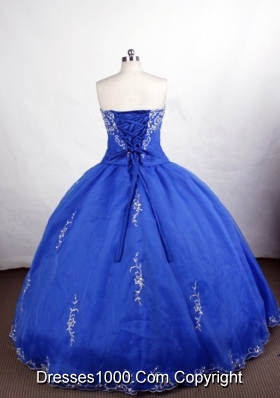 Perfect Ball Gown Strapless Floor-length Organza Quinceanera Dresses