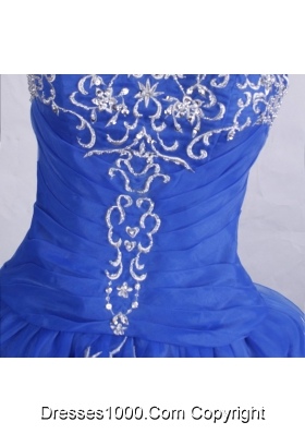 Perfect Ball Gown Strapless Floor-length Organza Quinceanera Dresses