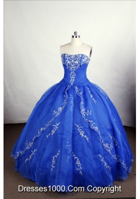 Perfect Ball Gown Strapless Floor-length Organza Quinceanera Dresses