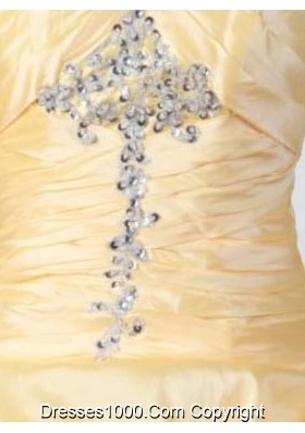 Pretty Ball Gown Strapless Floor-length Appliques Quinceanera Dresses