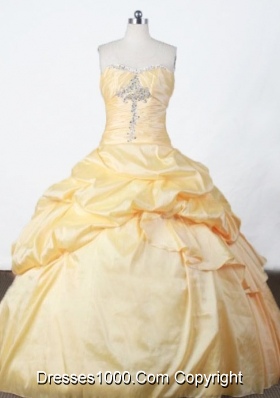Pretty Ball Gown Strapless Floor-length Appliques Quinceanera Dresses