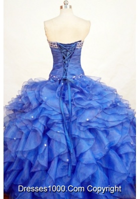 Romantic Ball Gown Sweetheart-neck Floor-length Beading Quinceanera Dresses