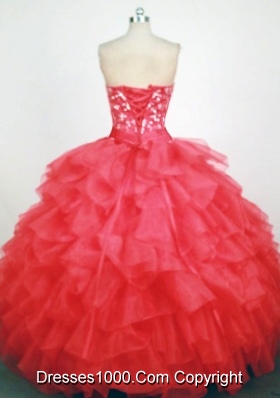 2013 Luxurious Ball Gown Strapless Floor-Length Hot Pink Beading Quinceanera Dresses