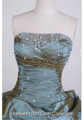 Affordable Ball gown Strapless Floor-length Quinceanera Dresses Beading