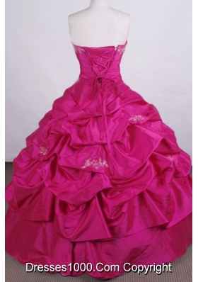 Discount Ball gown Sweetheart Floor-length Quinceanera Dresses Appliques with Beading