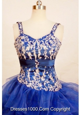 The most Popular Ball Gown Strap Floor-length Blue Quinceanera Dresses