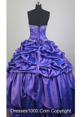Classical Ball Gown Strapless Floor-length Blue Quinceanera Dress