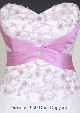 Elegant Ball Gown Sweetheart Neck Floor-length White Quinceanera Dress