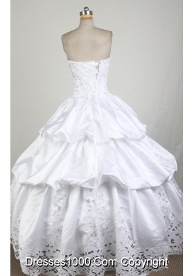 Exclusive Ball Gown Sweetheart Neck Floor-length White Quinceanera Dress