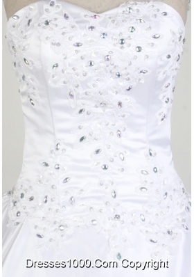 Exclusive Ball Gown Sweetheart Neck Floor-length White Quinceanera Dress