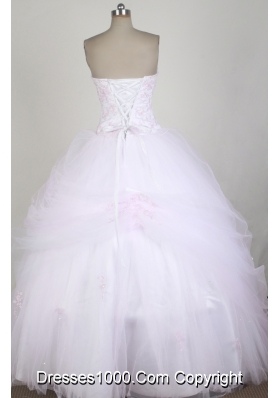 Romantic Ball Gown Strapless Strapless Floor-length Pink Quinceanera Dress LZ426012