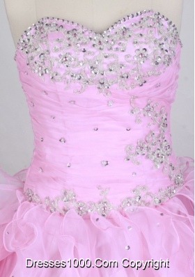 Beauty Ball Gown Strapless Brush Red Quincenera Dresses