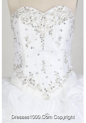 Simple Ball Gown Sweetheart Floor-length White Quincenera Dresses