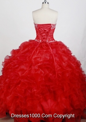 Classical Ball Gown Sweetheart Neck Floor-length Quinceanera Dress