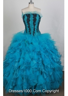 Gorgeous Ball gown Strapless Floor-length Quinceanera Dresses