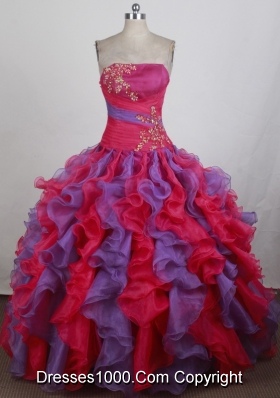 Luxurious Ball gown Strapless Floor-length Quinceanera Dresses