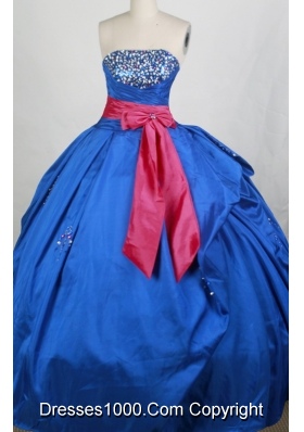 Popular Ball gown Strapless Floor-length Quinceanera Dresses