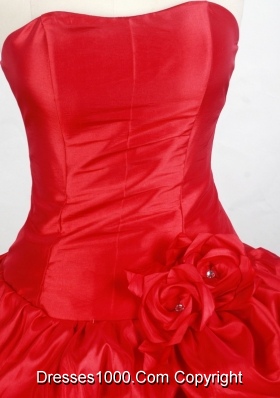 Popular Ball gown Strapless Floor-length Quinceanera Dresses