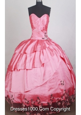 Romantic Ball Gown Sweetheart Neck Floor-length Quinceanera Dress