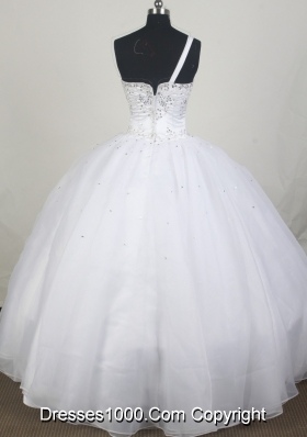 2012 Elegant Ball Gown One Shoulder Neck Floor-Length Quinceanera Dresses