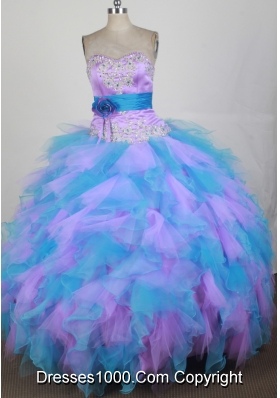 2012 Exquisite Ball Gown Sweetheart Neck Floor-Length Quinceanera Dresses