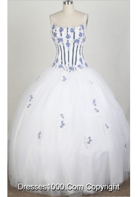 2012 Luxurious A-Line Straps Floor-Length Quinceanera Dresses