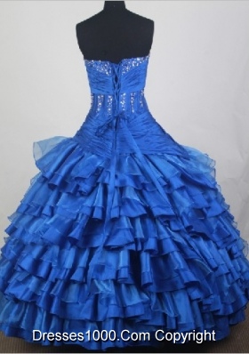 2012 Modest Ball Gown Sweetheart Neck Floor-Length Quinceanera Dresses