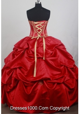 2012 Popular Ball Gown Strapless Floor-Length Quinceanera Dress