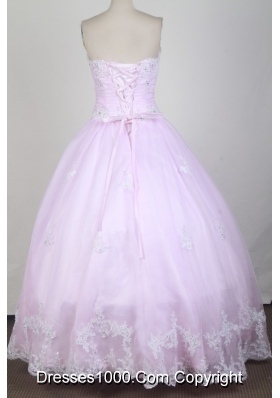 Classical Ball Gown Strapless Floor-length  Quinceanera Dress