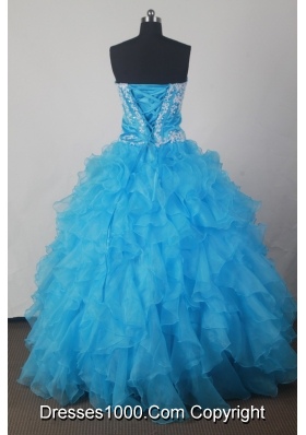 DiscountA-line Strapless Floor-length Taffeta  Quinceanera Dress