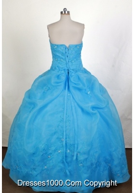 Formal  Ball Gown Strapless Floor-length Quinceanera Dress