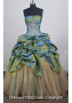 Lovely Ball gown Strapless Floor-length Quinceanera Dresses