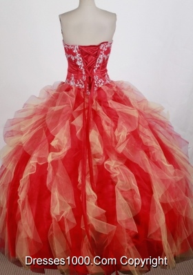 Modest Ball Gown Strapless Floor-length Quinceanera Dress