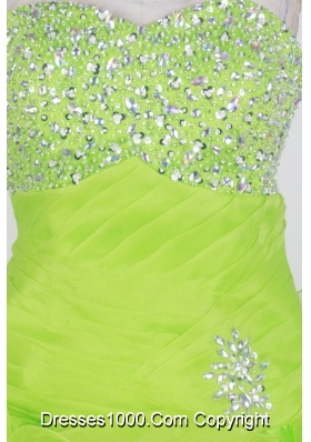 Modest Ball Gown Strapless Floor-length Spring Green Quinceanera Dress