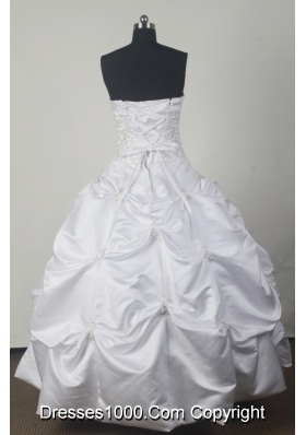 Perfect Ball Gown Strapless Floor-length White Quinceanera Dress