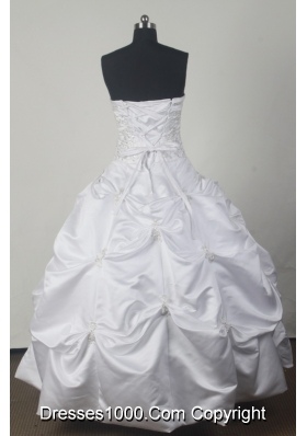 Perfect Ball Gown Strapless Floor-length White Quinceanera Dress