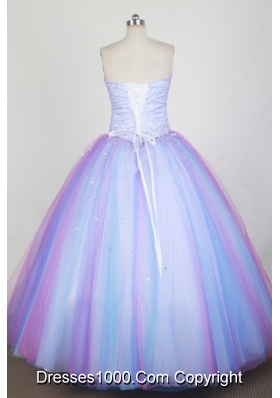 Popular Ball Gown Strapless Floor-length Lilac Quinceanera Dress